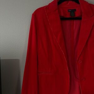 Red Corduroy Blazer
